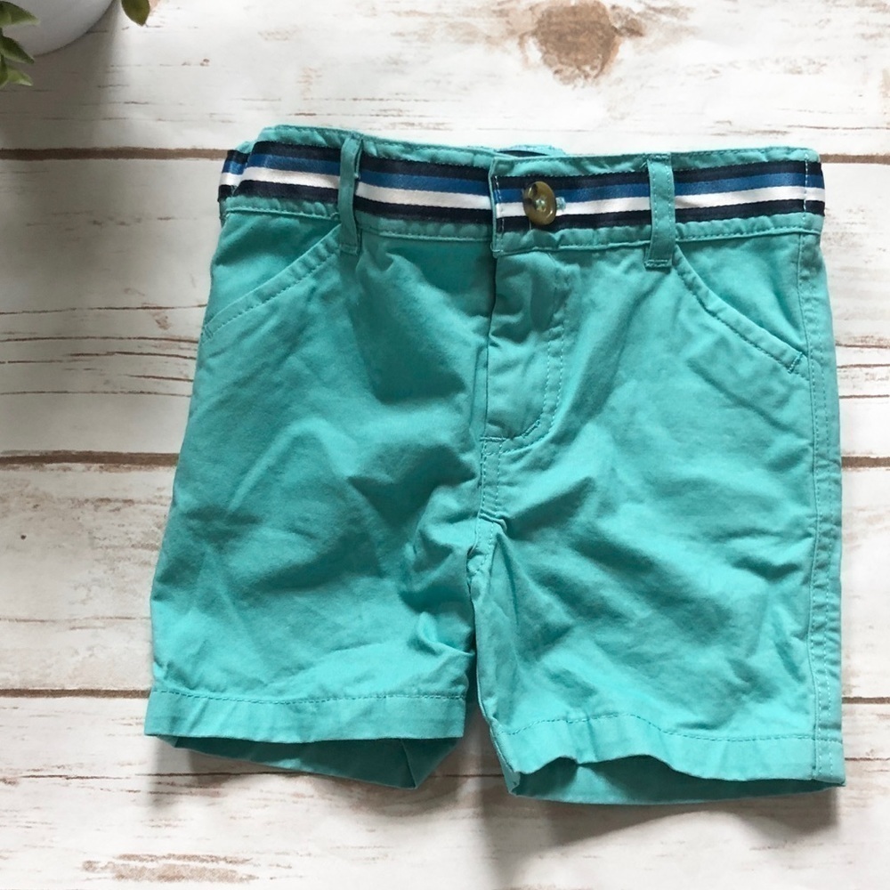 Andy & Evan Teal Striped Belt Short